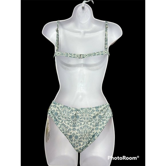 Antonio Melani Liberty of London Triangle Bikini Set Sz 10/12 Bluish‎ Gray - Picture 4 of 8